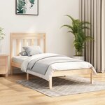 vidaXL Cadre de lit bois massif 90x190 cm simple