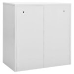 vidaXL Armoires à casiers 2 Pièces Gris clair 90x45x92 5 cm Acier