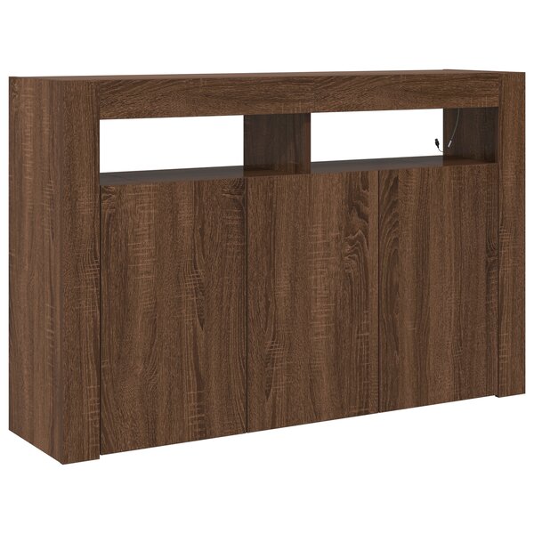 vidaXL Buffet Chêne Brun Bois d'ingénierie 116 x 30 x 75 cm Buffet