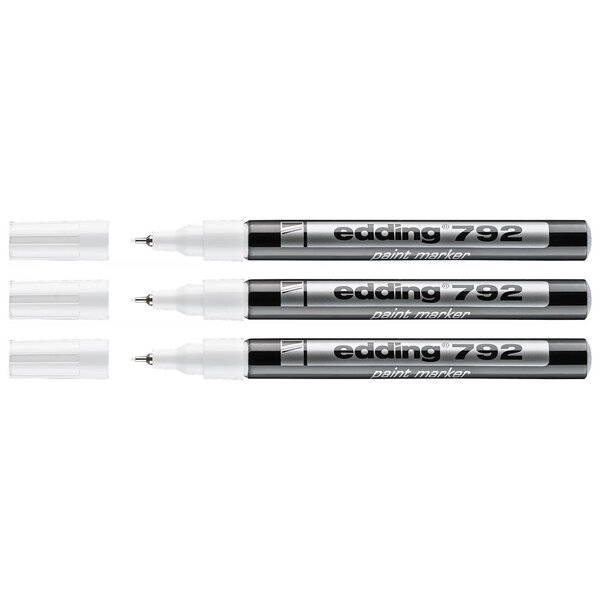 Marqueur Peinture 792 Blanc Pointe Extra-Fine 0 8 mm x 3 EDDING