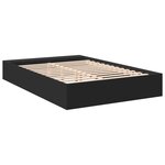 vidaXL Cadre de lit noir 140x200 cm bois d'ingénierie