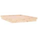 vidaXL Cadre de lit à LED sans matelas 140x190 cm bois massif