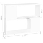 vidaXL Meuble TV Blanc 80x24x63 cm Bois d'ingénierie