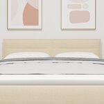 vidaXL Tête de lit Design Lignes Crème 72 cm Tissu