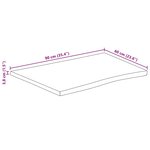 vidaXL Dessus de table 90x60x3 8 cm rectangulaire bois massif d'acacia