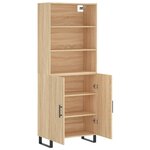 vidaXL Buffet haut Chêne sonoma 69 5x34x180 cm Bois d'ingénierie