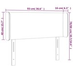 vidaXL Tête de lit avec oreilles Vert foncé 93x16x78/88 cm Velours