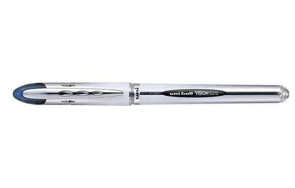 Roller encre liquide Vision Elite UB200 Pte Moy. 0,8mm Bleu/Noir UNI-BALL