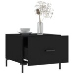 vidaXL Table basse Noir 50x50x40 cm Bois d'ingénierie