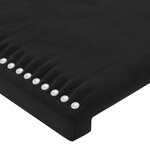 vidaXL Tête de lit avec oreilles Noir 183x16x78/88 cm Velours