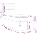 vidaXL Sommier à lattes de lit avec matelas Vert foncé 90x200 cm