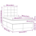 vidaXL Sommier à lattes de lit et matelas marron foncé 120x190cm tissu