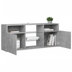 vidaXL Meuble TV avec lumières LED gris béton 120x30x50 cm