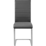 Lot de 6 chaises pieds acier siège de salon cuisine salle à manger design carré élégant gris 08_0000122
