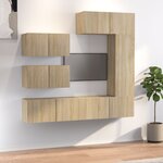 vidaXL Ensemble de meubles TV 6 Pièces Chêne sonoma Bois d'ingénierie