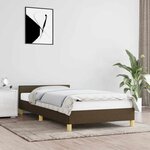 vidaXL Cadre de lit sans matelas marron foncé 100x200 cm tissu