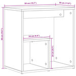 vidaXL Table d'appoint Sonoma gris 50x30x50 cm Bois d'ingénierie