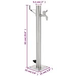 vidaXL Colonne à eau de jardin ronde Acier inoxydable 65 cm