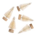 10 sapins de Noël en bois blanc 5 cm