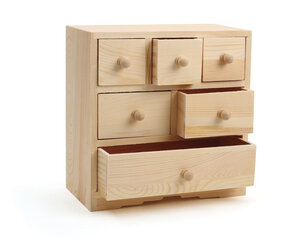 Commode 6 tiroirs en bois