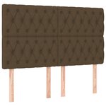 vidaXL Sommier à lattes de lit avec matelas Marron foncé 140x190 cm