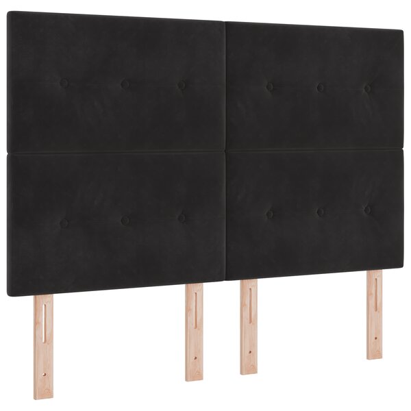 Headboard LED vidaXL Noir 72 cm Velours