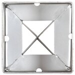 vidaXL Piquets au sol 2 Pièces Argenté 9x9x75 cm Acier galvanisé