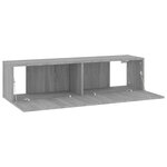 vidaXL Armoire murale TV Sonoma gris 120x30x30 cm Bois d'ingénierie