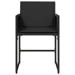 vidaXL Chaises de jardin lot de 4 avec coussins noir résine tressée