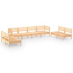 Salon de jardin meuble d'extérieur ensemble de mobilier 8 pièces bois de pin massif 02_0017799