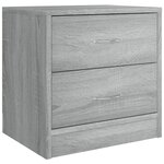 vidaXL Table de chevet Sonoma gris 40x30x40 cm Bois d'ingénierie