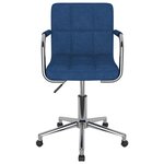 vidaXL Chaise pivotante de salle à manger Bleu Tissu
