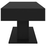 vidaXL Table basse noir 96x50x45 cm bois d'ingénierie
