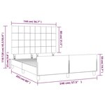 vidaXL Cadre de lit sans matelas rose 140x200 cm velours