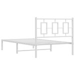 vidaXL Cadre de lit métal sans matelas et tête de lit blanc 100x190 cm