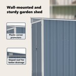 vidaXL Abri de jardin mural Gris 118x194x178 cm Acier galvanisé