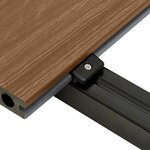 vidaXL Panneaux de terrasse et accessoires WPC Marron/gris 25 m² 4 m