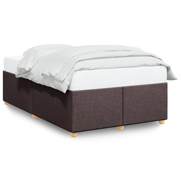 vidaXL Cadre de lit Marron foncé 120x200 cm Tissu