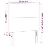 vidaXL Tête de lit à LED Gris foncé 80x5x118/128 cm Velours