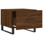 vidaXL Table basse Chêne marron 50x50x40 cm Bois d'ingénierie