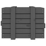 vidaXL Boîte de rangement Gris 58x40 5x42 cm Bois massif de pin
