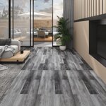 vidaXL Dalles de plancher PVC 4 46 m² 3 mm autoadhésif gris brillant