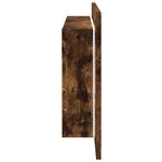 vidaXL Armoire à miroir à LED de bain chêne fumé 80x12x45 cm acrylique