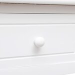 vidaXL Buffet Blanc 108x45x76 cm Bois de Paulownia massif