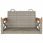 vidaXL Balancelle gris 63x62x40 cm résine tressée