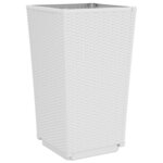 vidaXL Jardinières 2 Pièces blanc 32 5x32 5x57 cm polypropylène