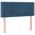 vidaXL Sommier à lattes de lit et matelas Bleu foncé 120x200cm Velours