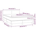 vidaXL Sommier à lattes de lit avec matelas LED Bleu foncé 140x200 cm