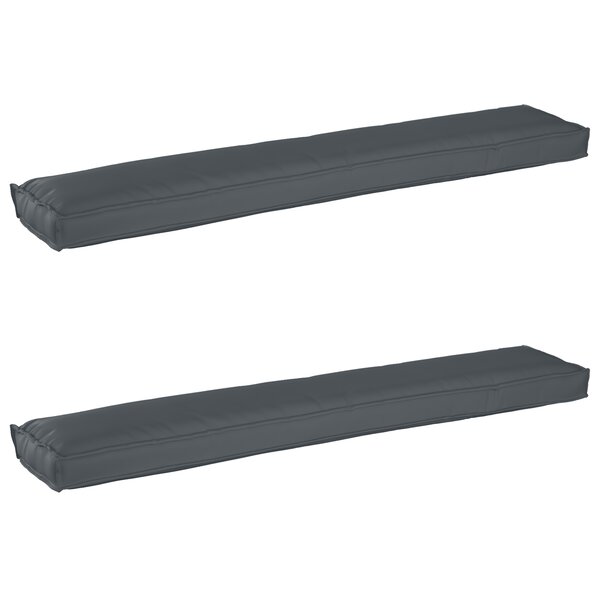 vidaXL Coussins de Palette pour Banc 2 Pièces Anthracite 200x40x8 cm Tissu Oxford