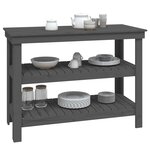 vidaXL Banc de travail Gris 110 5x50x80 cm Bois de pin massif